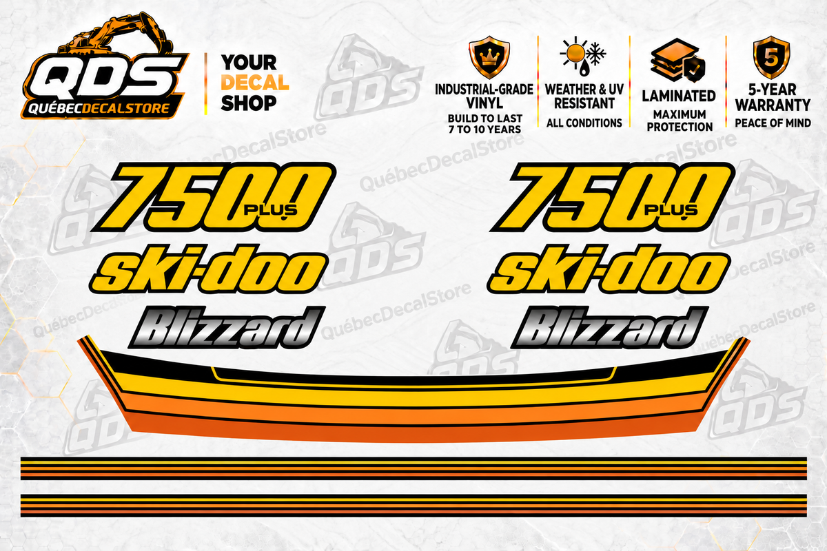 Ski-Doo Blizzard 7500 Plus 1979 Snowmobile Decal Kit | Aftermarket