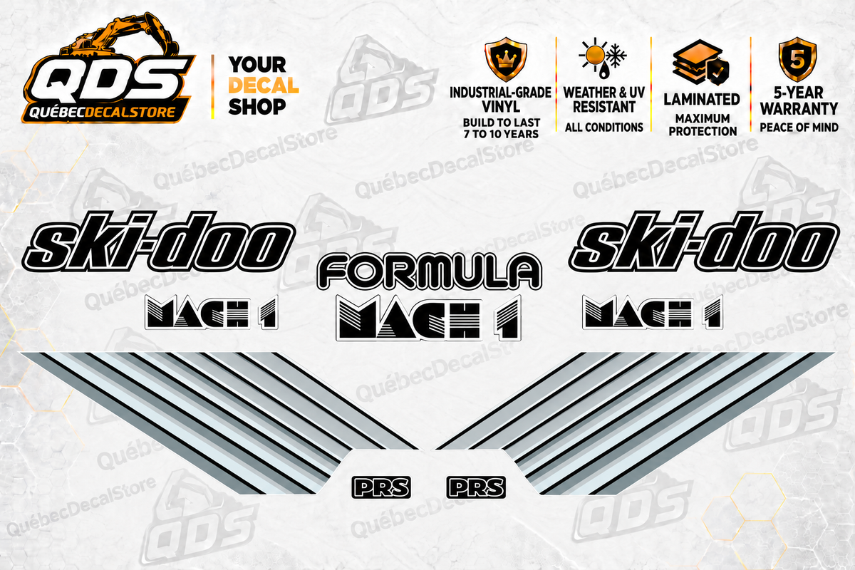 Ski-Doo Formula Mach 1 1989 Snowmobile Decal Kit | Aftermarket