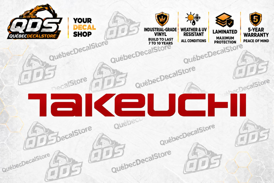 Takeuchi Red Logo Replacement Decal