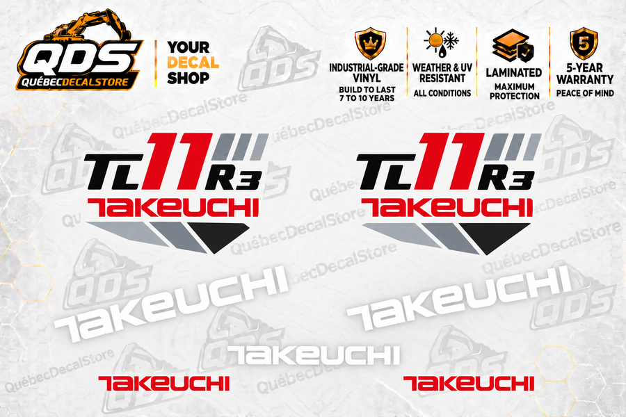 Takeuchi TL11R3 Compact Track Loader Graphics Decal Kit