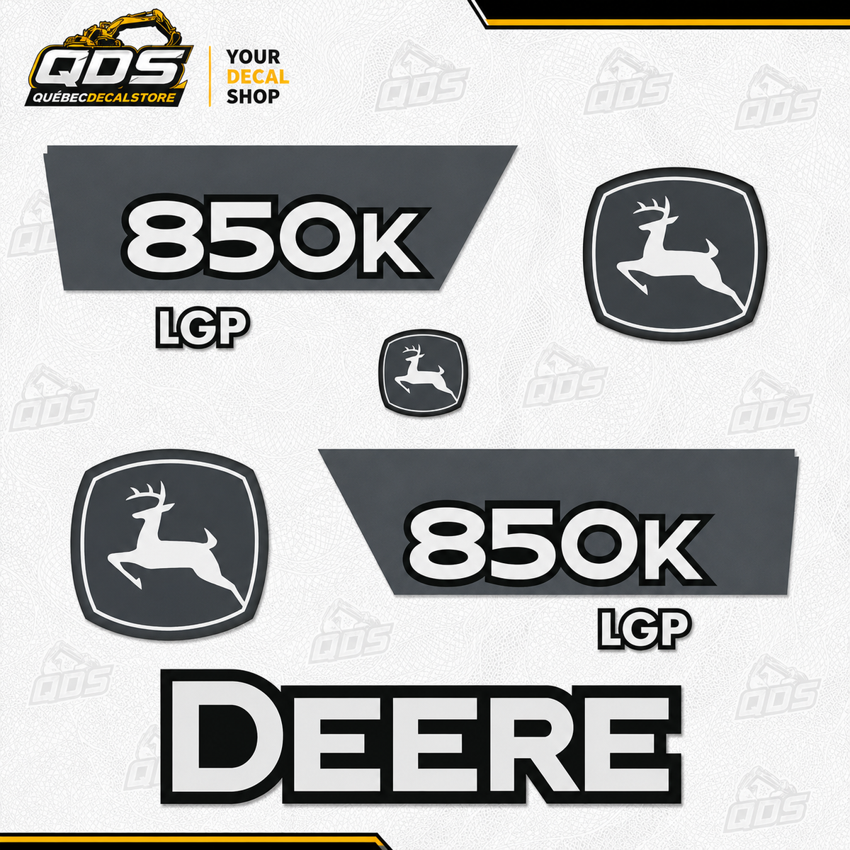 Комплект сменных наклеек для бульдозера John Deere 850K LGP