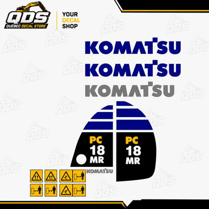 KOMATSU PC55MR Decal Kit / Kit Complet de Décalcomanies