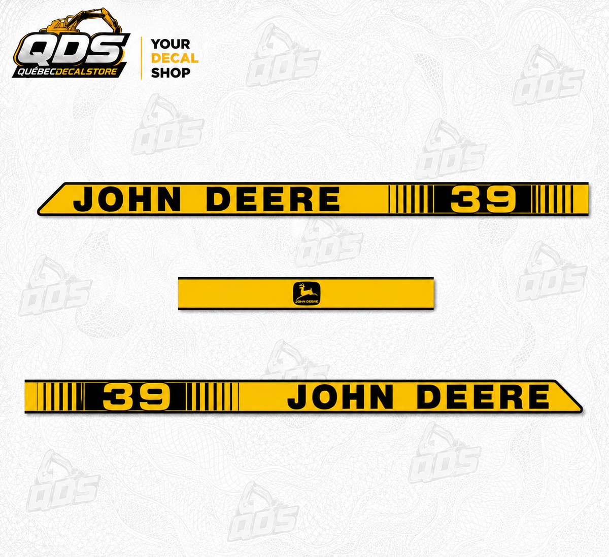 طقم ملصقات بديل لـ John Deere 39–109 — يتضمن ملصقات السلامة