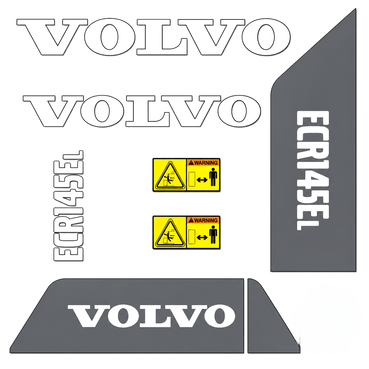 Kit complet de décalcomanies en Vinyle Imperméable pour Volvo ECR145EL