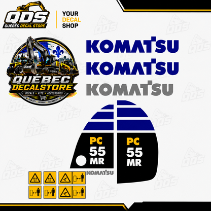 KIT COMPLET POUR MINI PELLE KOMATSU PC35MR Decal Kit / Kit Complet de Décalcomanies