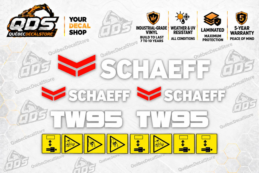 Schaeff TW95 Wheeled Excavator Decal Kit