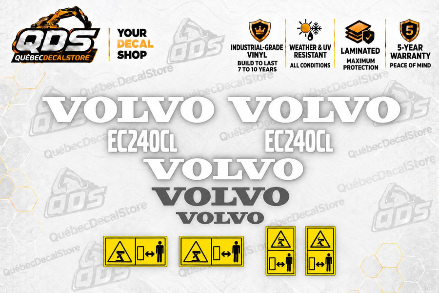 Volvo EC240CL Excavator Decal Kit