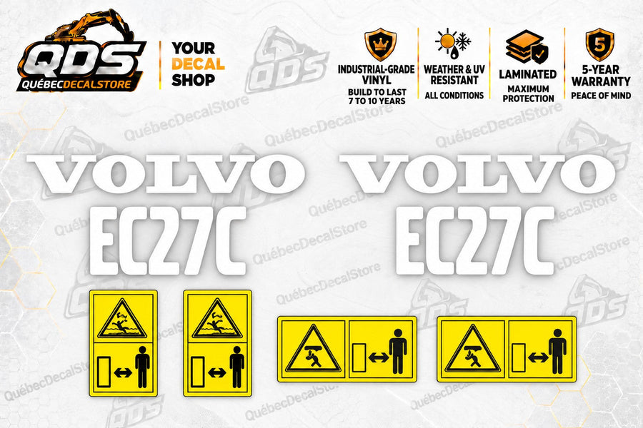 Volvo EC27C Mini Excavator Decal Kit