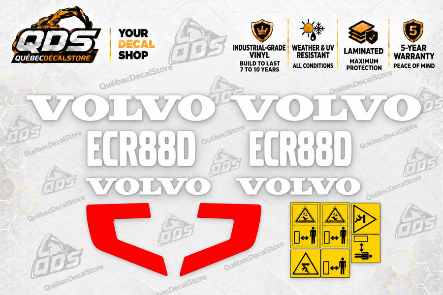 Volvo ECR88D Compact Excavator Decal Kit