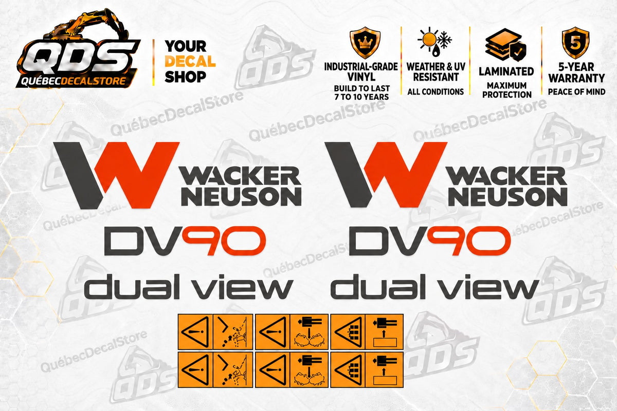 Wacker Neuson DV90 Dual View Aufklebersatz für Dumper