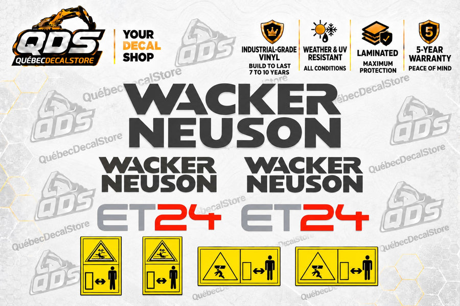 Wacker Neuson ET24 Mini Excavator Decal Kit