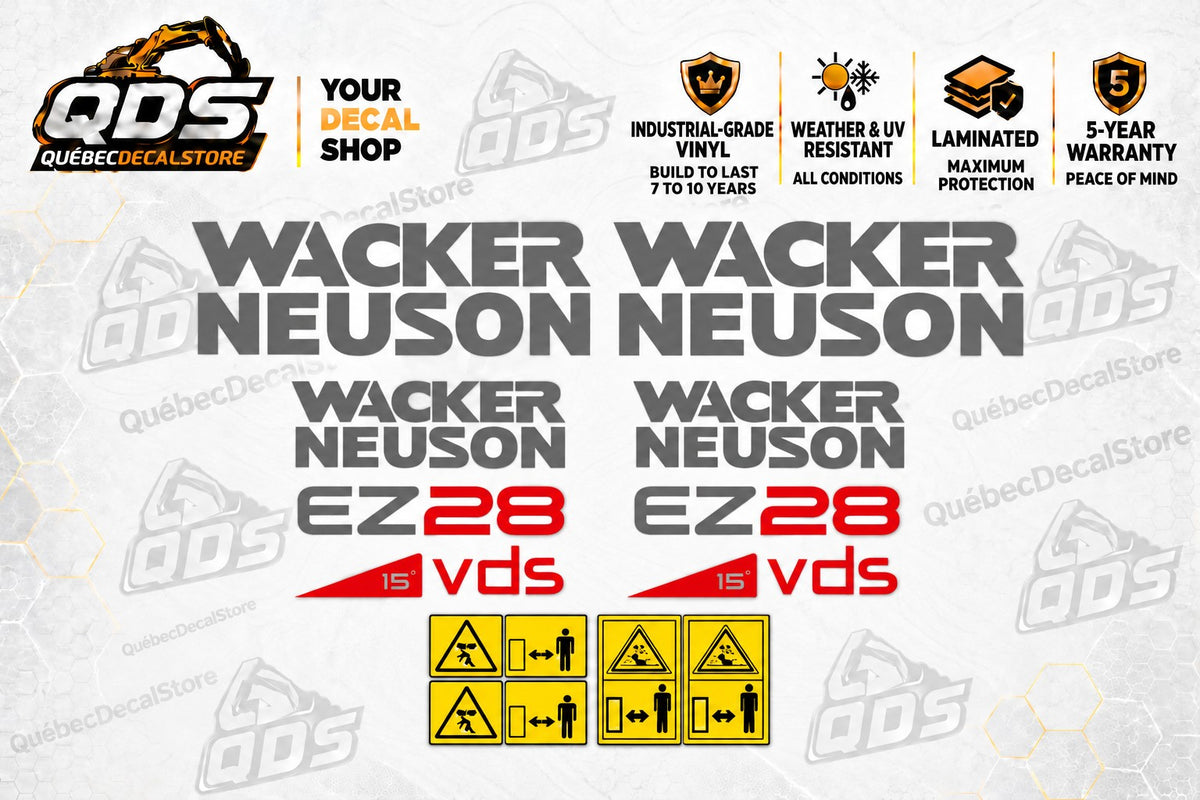 Wacker Neuson EZ28 VDS Mini Excavator Decal Kit