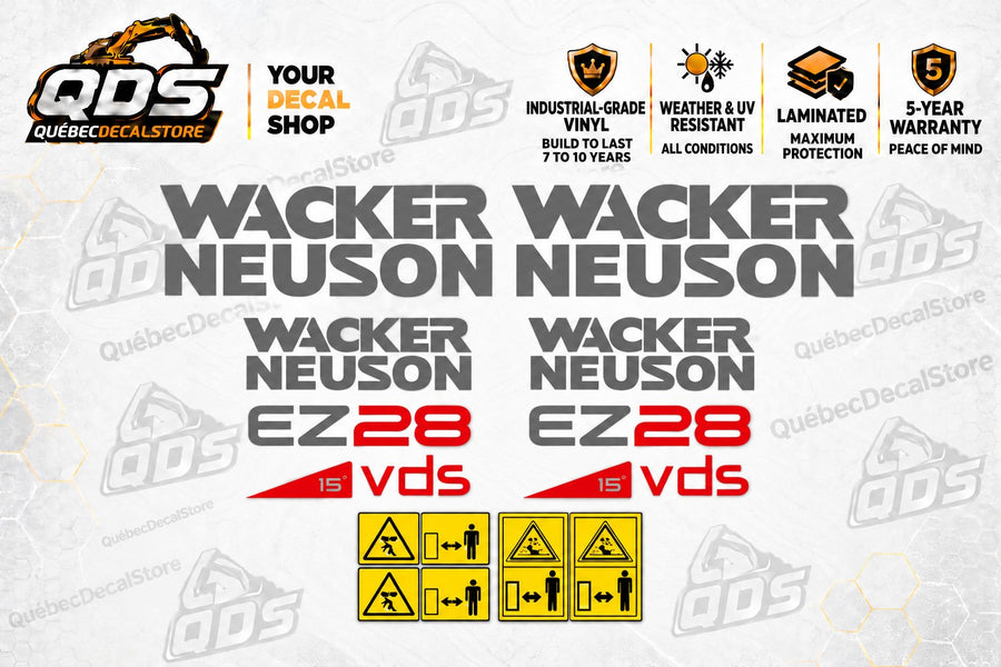 Wacker Neuson EZ28 VDS Mini Excavator Decal Kit
