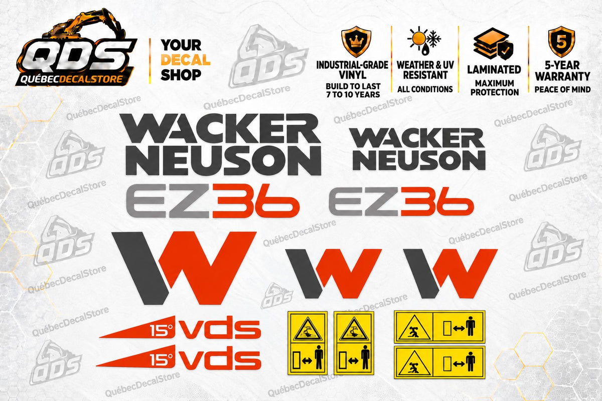 Wacker Neuson EZ36 Mini Excavator Decal Kit – VDS Graphics