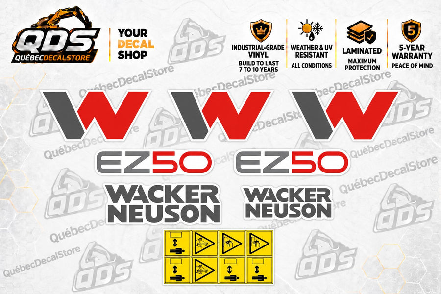 Wacker Neuson EZ50 Mini Excavator Decal Kit