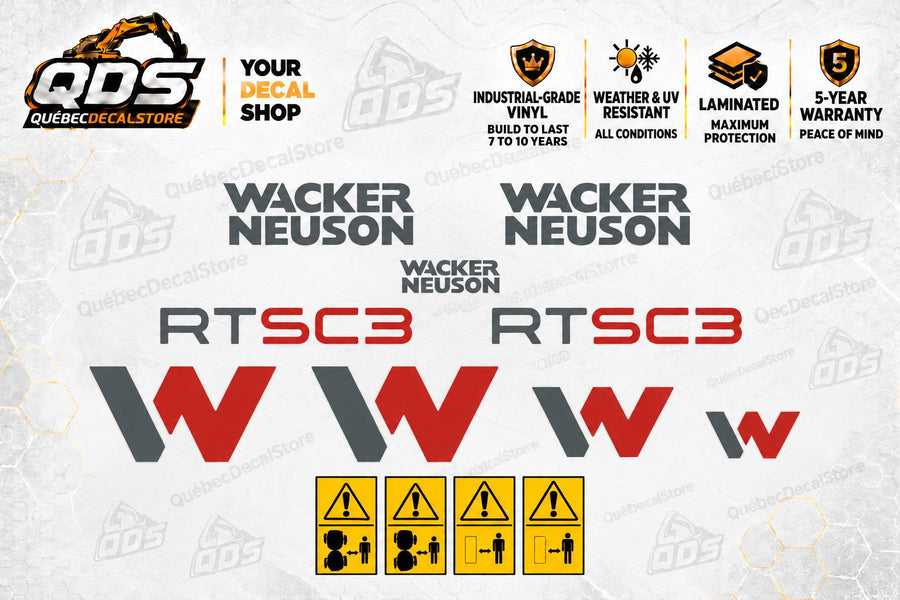 Wacker Neuson RTSC3 Trench Roller Decal Kit