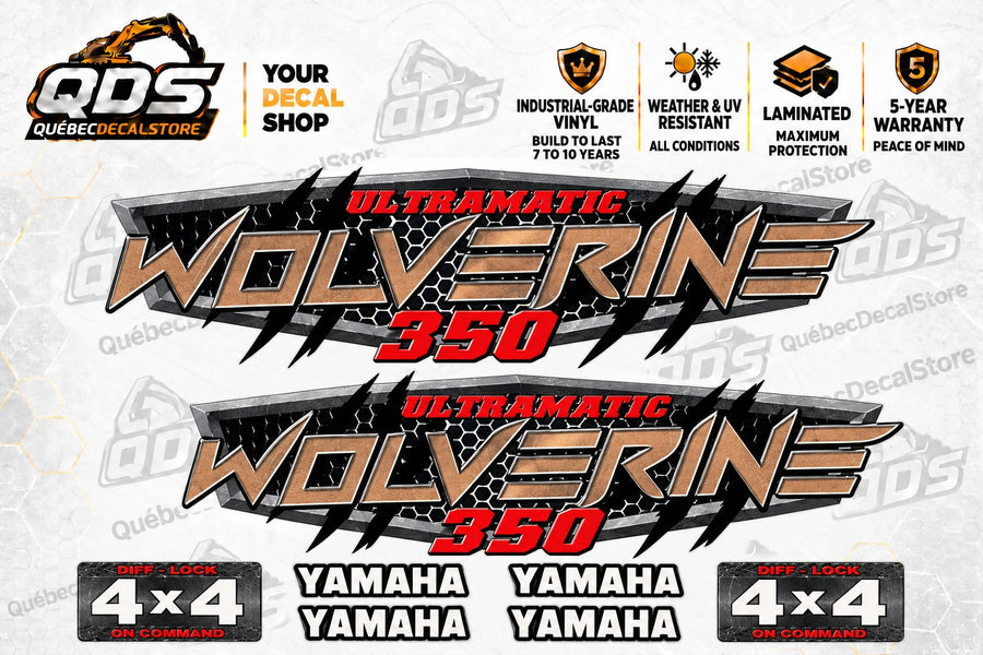 Yamaha Wolverine 350 Decal Kit – Bronze Ultramatic Design