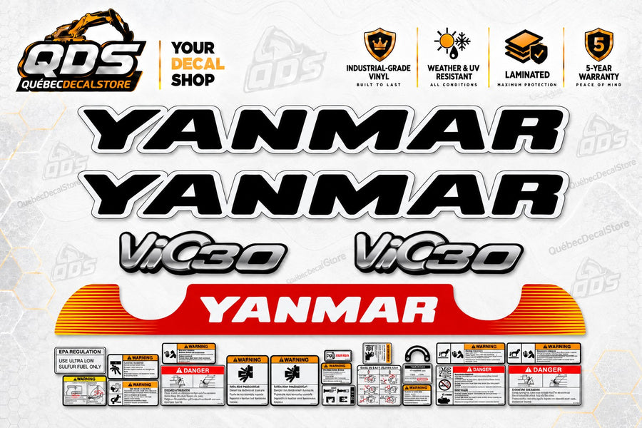 Yanmar ViO30 Mini Excavator Decal Kit – ViO30-6 Style